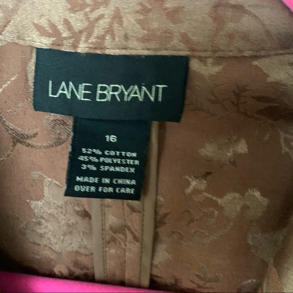 Lane Bryant Brown Jacquard Jacket size 16 - Picture 4 of 4